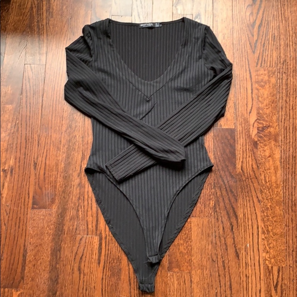 Solid Black Scoop Bodysuit